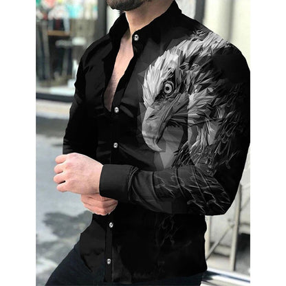 Men'S Fashionable Versatile Printed Casual Shirt