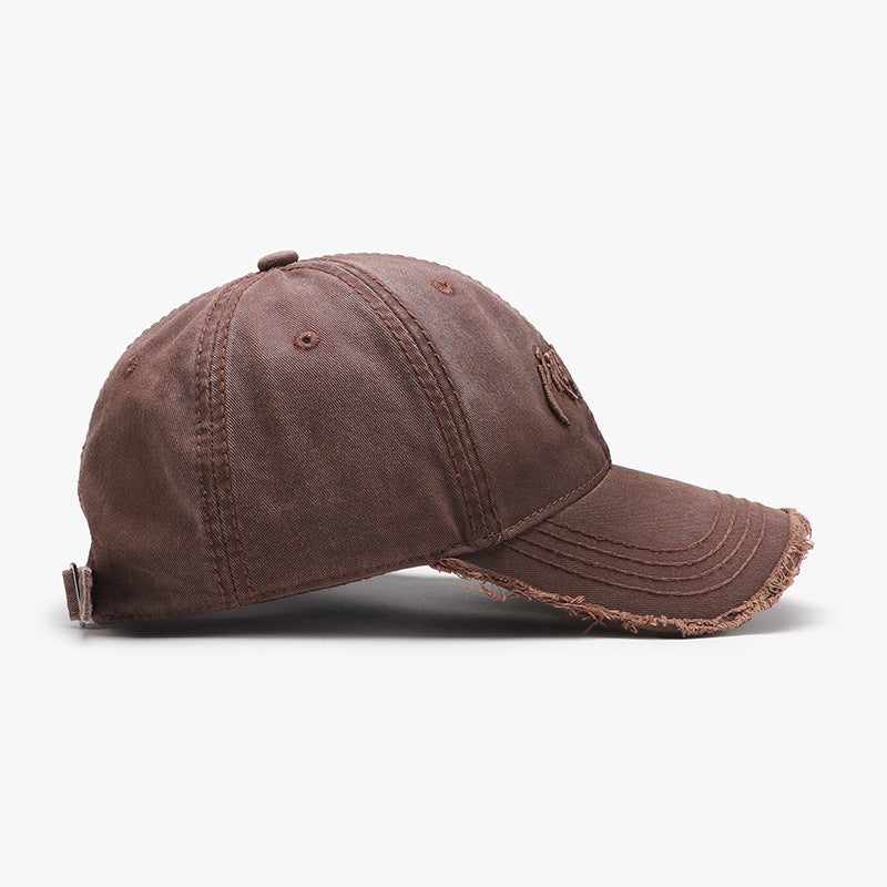 Letter Three-Dimensional Embroidery Soft Top Burr Men'S