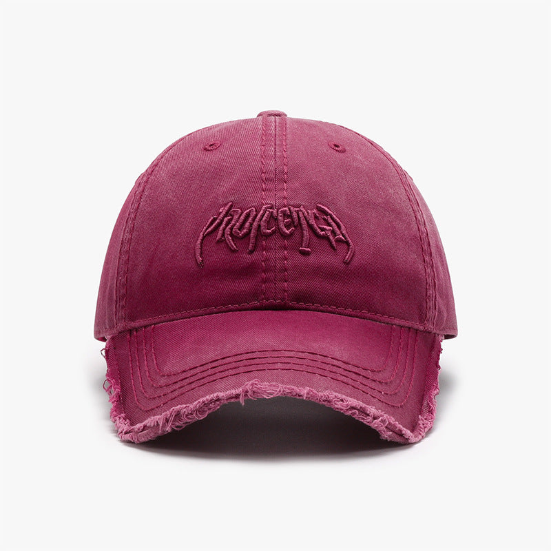 Letter Three-Dimensional Embroidery Soft Top Burr Men'S