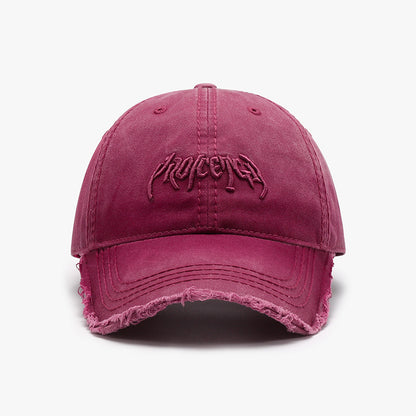 Letter Three-Dimensional Embroidery Soft Top Burr Men'S
