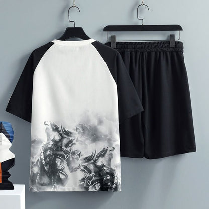 Casual Sports Fifth Pants Wear A Set
