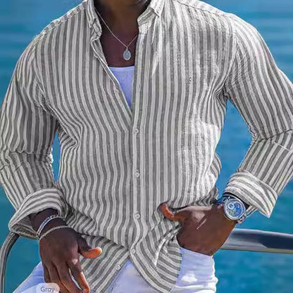 Men'S Fashionable Versatile Printed Casual Shirt